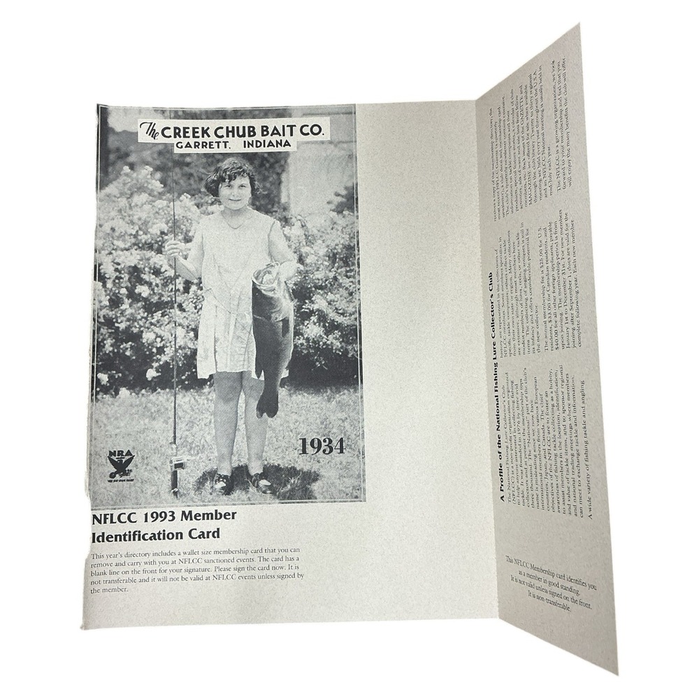 Creek Chub Bait Co 1934 Vintage Fishing‎ Ad Print NFLCC 1993 Collector Cover
